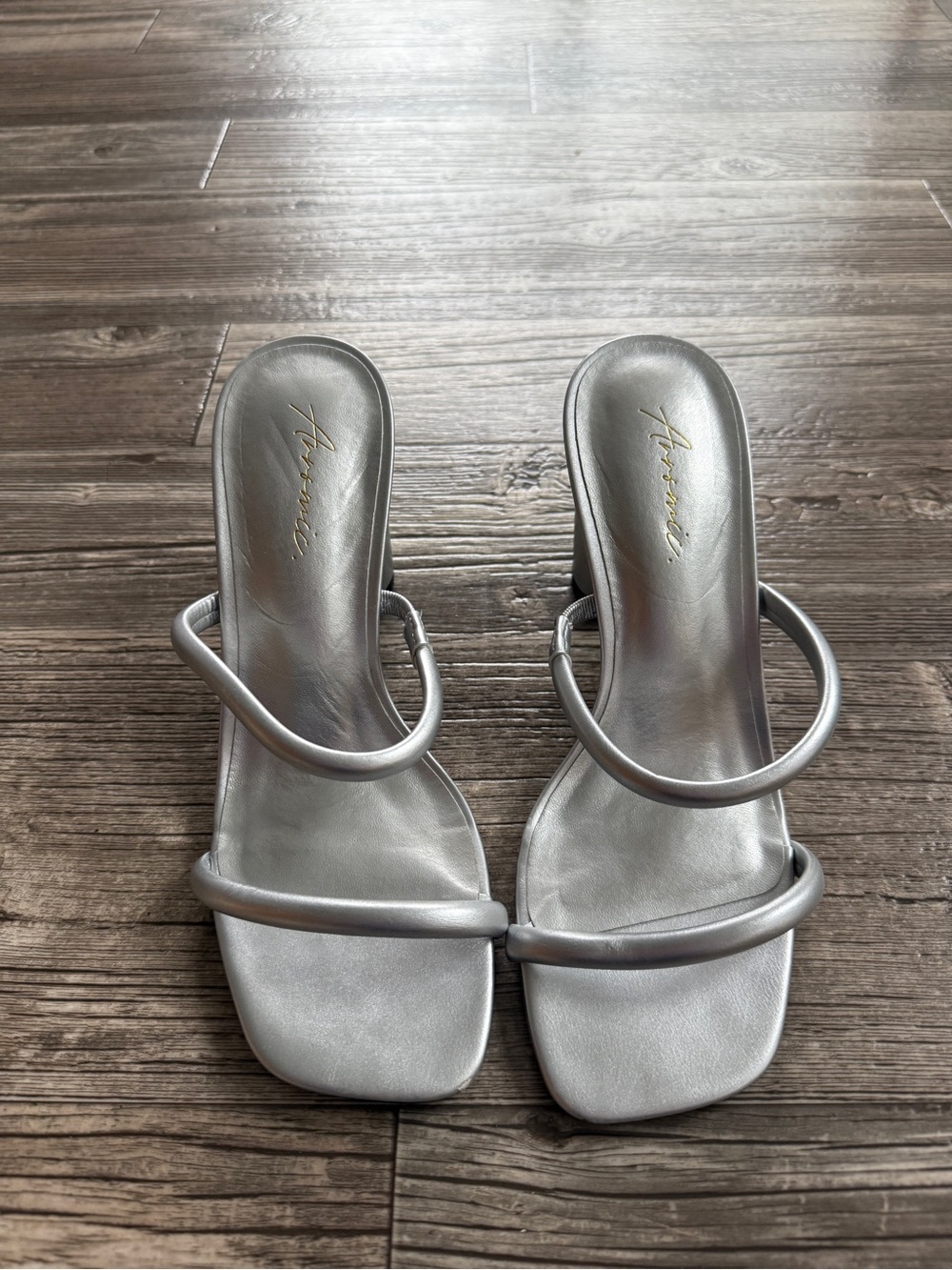 Silver Strappy Heels